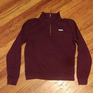 PINK half zip pullover